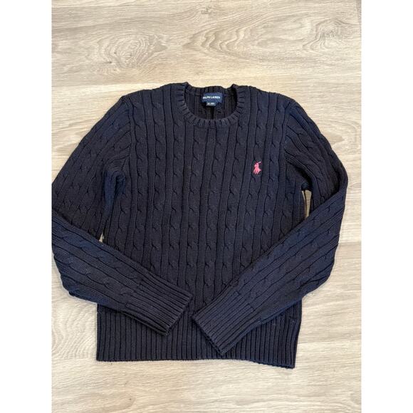 Ralph Lauren Other - Ralph Lauren girls XL 16 navy blue cable knit sweater